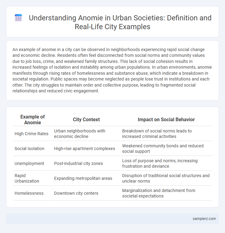 Understanding Anomie in Urban Societies: Definition and Real-Life City Examples