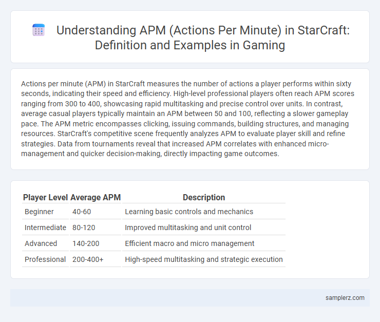 Understanding APM (Actions Per Minute) in StarCraft: Definition and Examples in Gaming