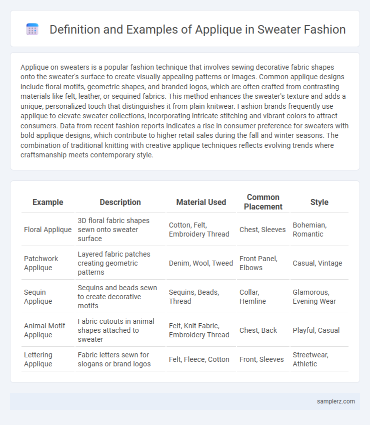 Definition and Examples of Applique in Sweater Fashion