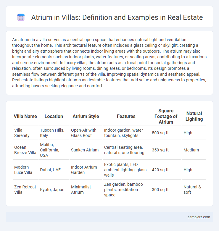 Atrium in Villas: Definition and Examples in Real Estate