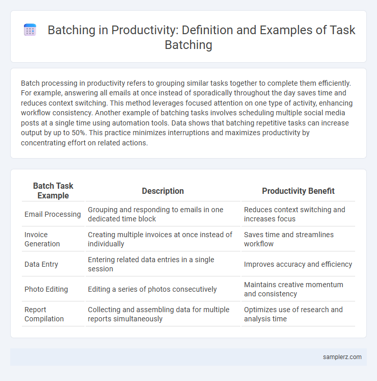 Batching in Productivity: Definition and Examples of Task Batching