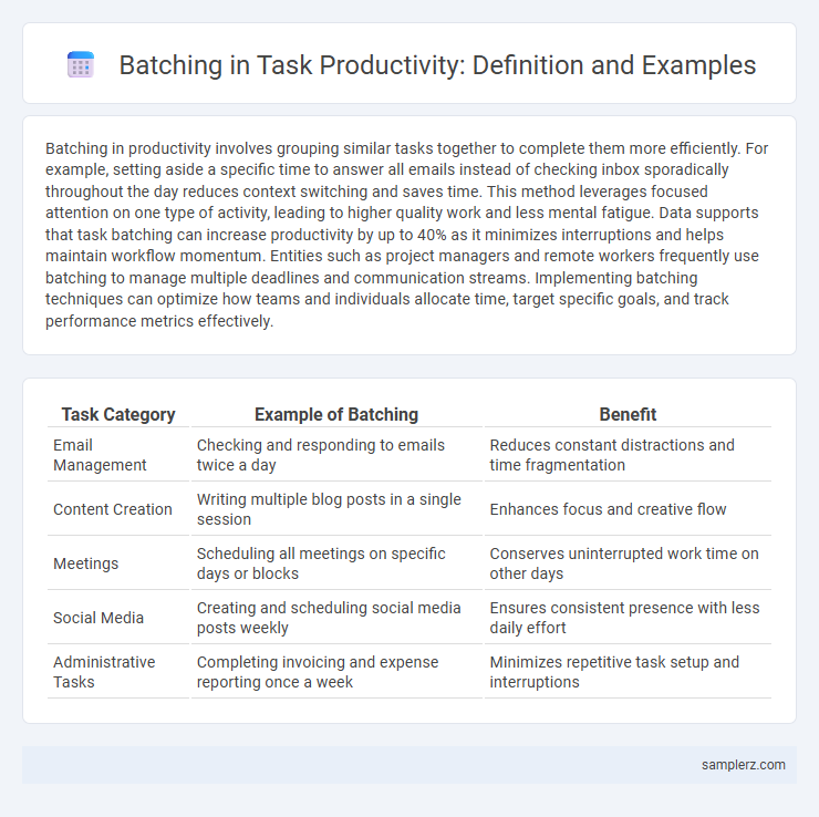 Batching in Task Productivity: Definition and Examples