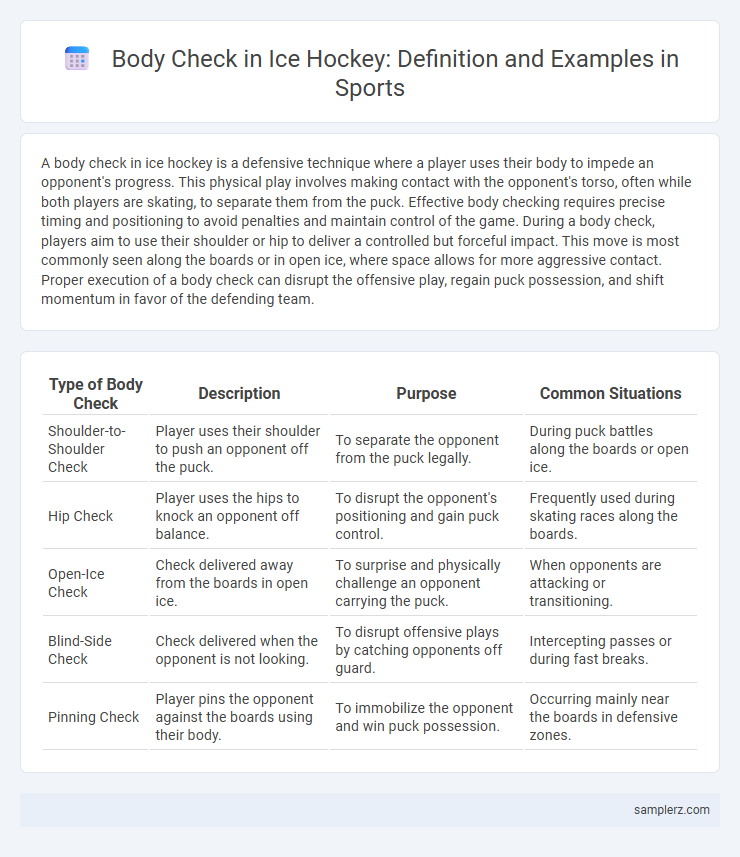 Body Check in Ice Hockey: Definition and Examples in Sports