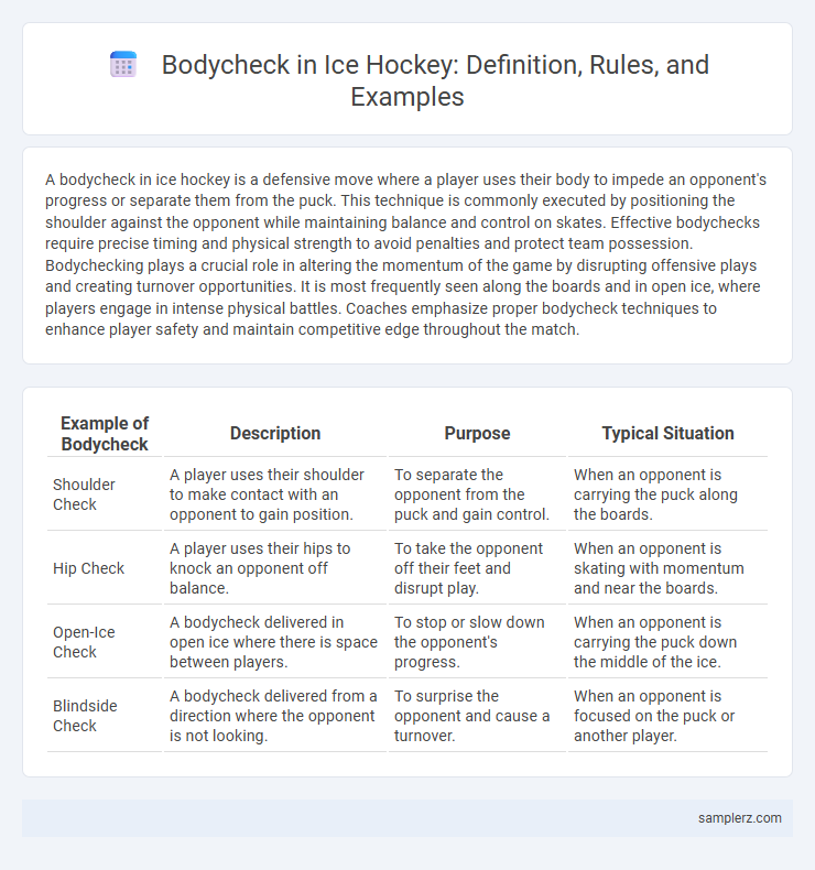 Bodycheck in Ice Hockey: Definition, Rules, and Examples