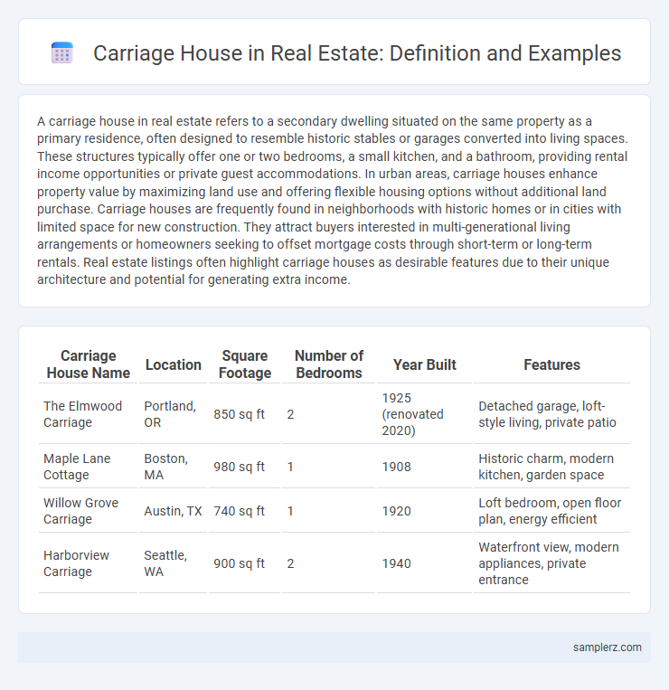 Carriage House in Real Estate: Definition and Examples
