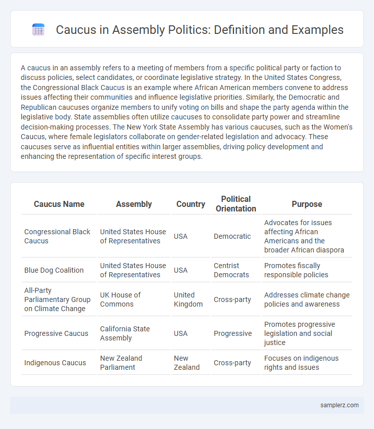 Caucus in Assembly Politics: Definition and Examples