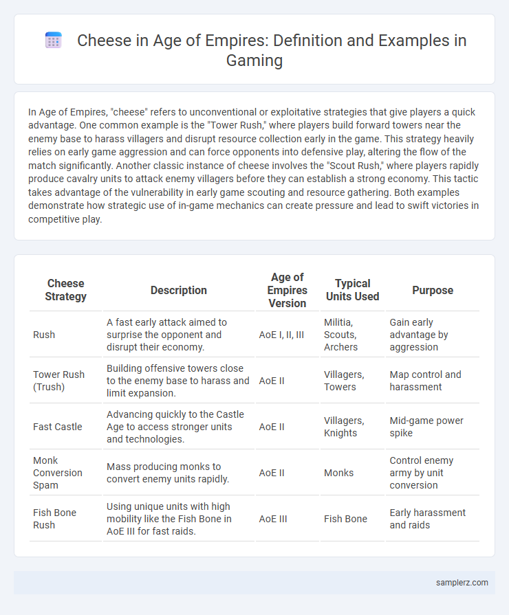 Cheese in Age of Empires: Definition and Examples in Gaming