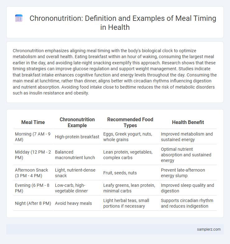 Chrononutrition: Definition and Examples of Meal Timing in Health