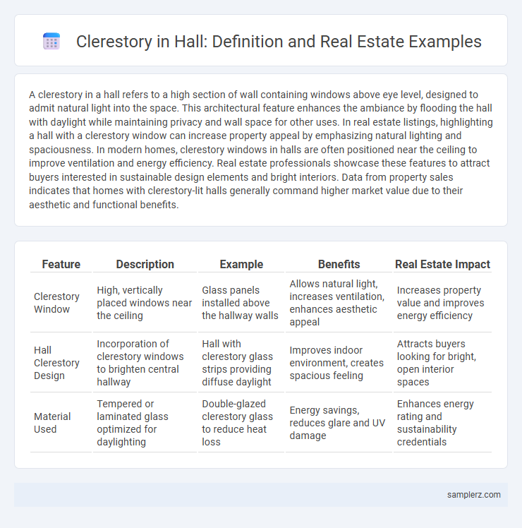 Clerestory in Hall: Definition and Real Estate Examples