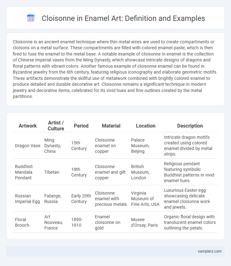 Cloisonne in Enamel Art: Definition and Examples