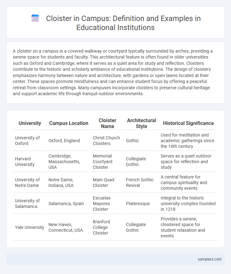 Cloister in Campus: Definition and Examples in Educational Institutions
