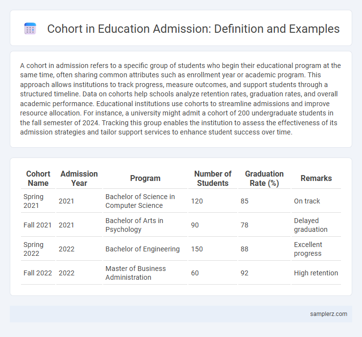 Cohort in Education Admission: Definition and Examples