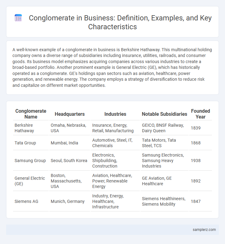 Conglomerate in Business: Definition, Examples, and Key Characteristics