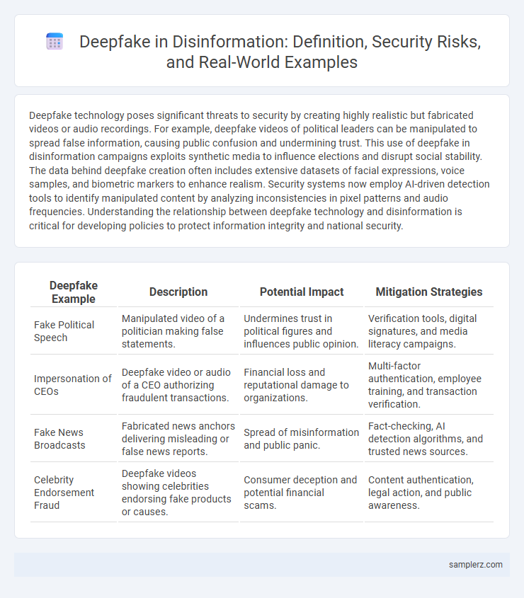 Deepfake in Disinformation: Definition, Security Risks, and Real-World Examples
