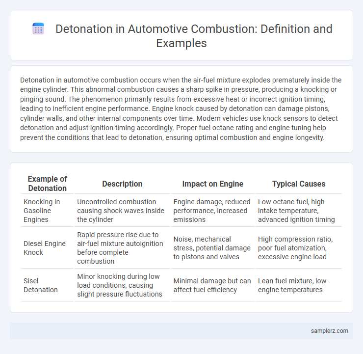 Detonation in Automotive Combustion: Definition and Examples