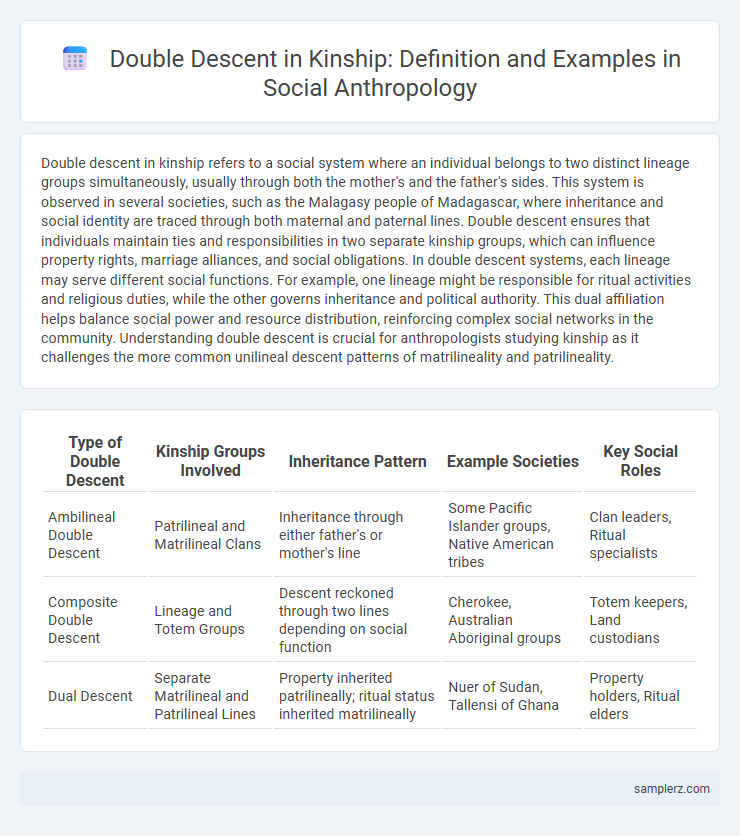 Double Descent in Kinship: Definition and Examples in Social Anthropology