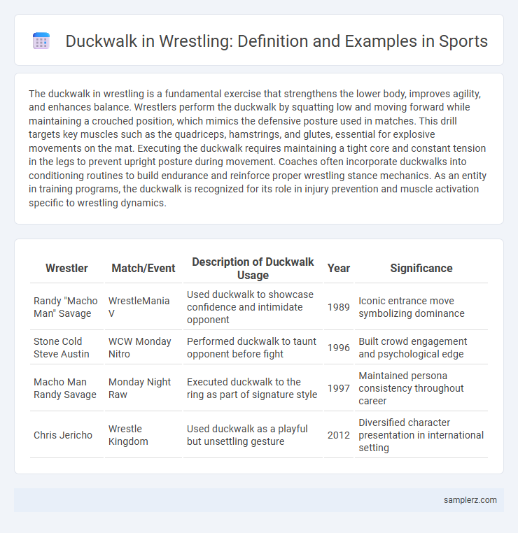 Duckwalk in Wrestling: Definition and Examples in Sports
