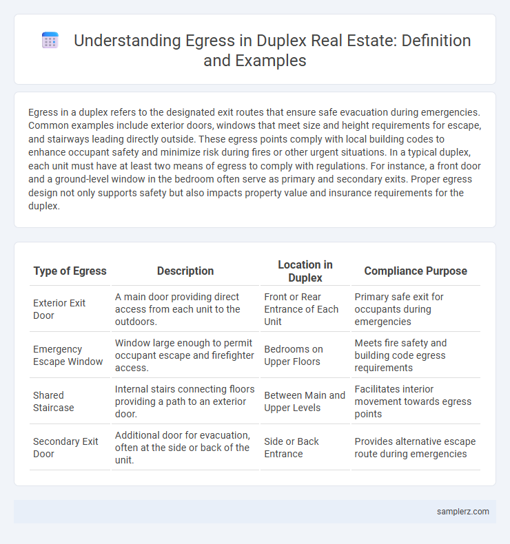 Understanding Egress in Duplex Real Estate: Definition and Examples