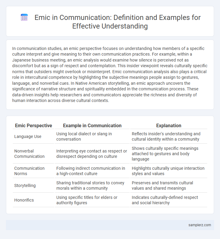 Emic in Communication: Definition and Examples for Effective Understanding