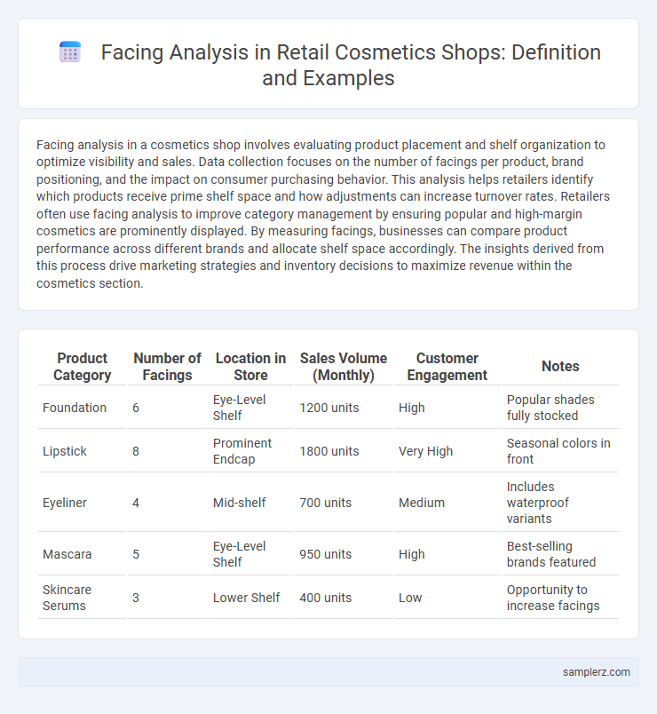 Facing Analysis in Retail Cosmetics Shops: Definition and Examples
