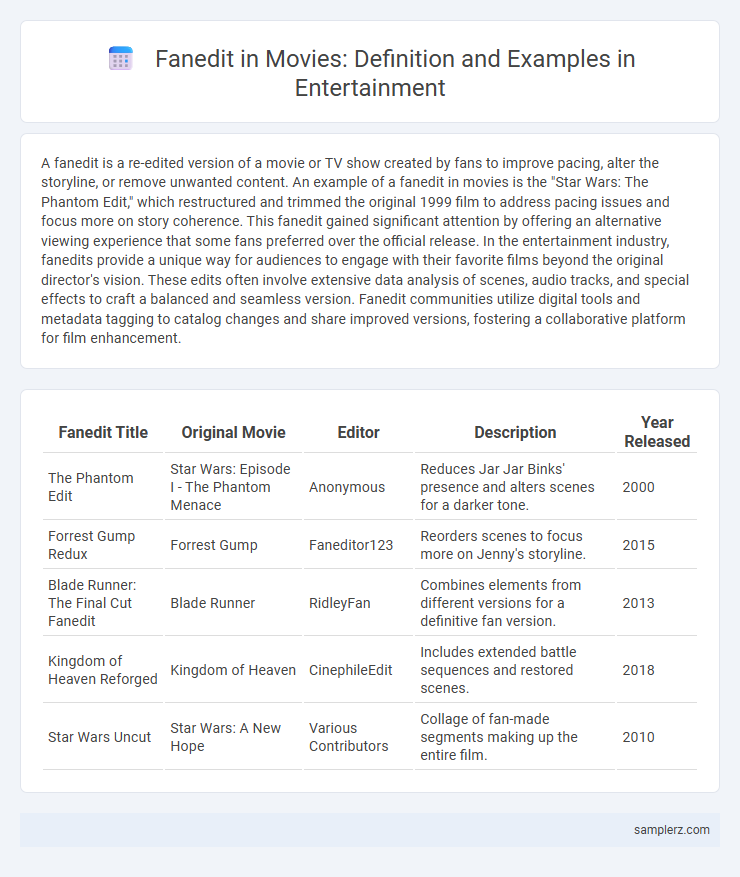 Fanedit in Movies: Definition and Examples in Entertainment