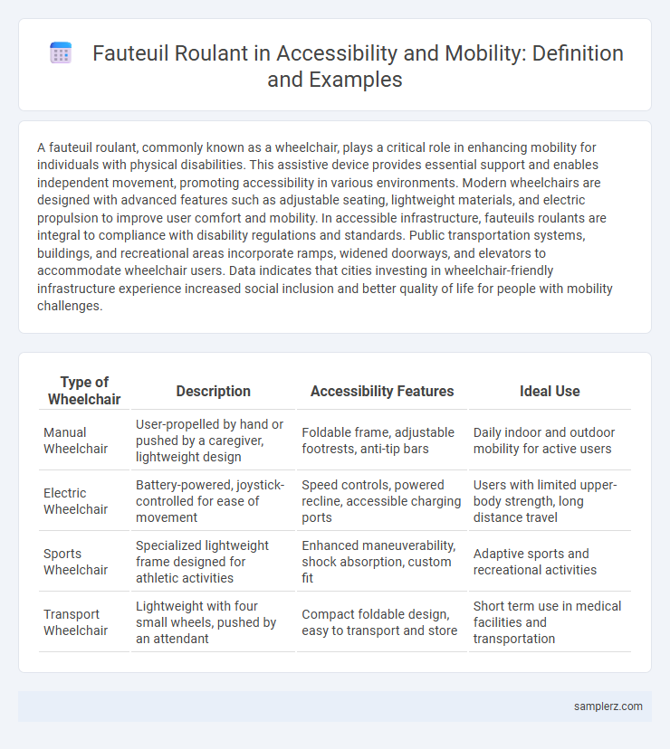 Fauteuil Roulant in Accessibility and Mobility: Definition and Examples