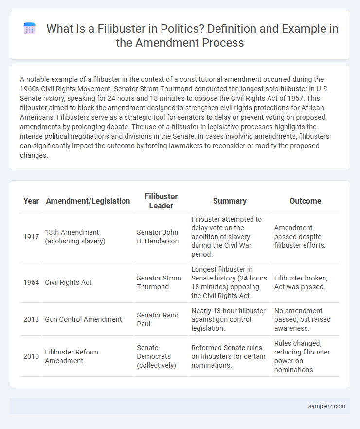 What Is a Filibuster in Politics? Definition and Example in the Amendment Process