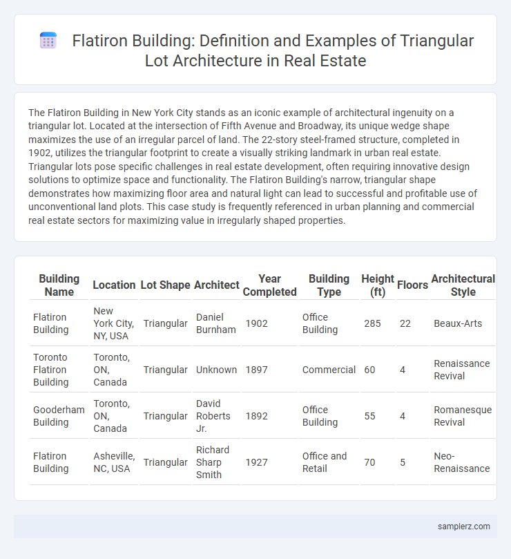 Flatiron Building: Definition and Examples of Triangular Lot Architecture in Real Estate