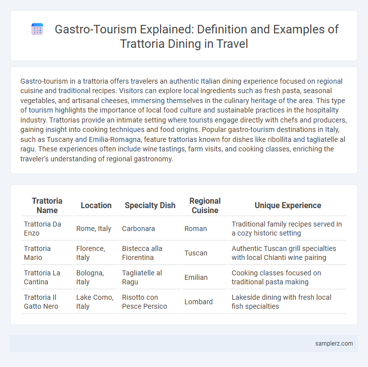 Gastro-Tourism Explained: Definition and Examples of Trattoria Dining in Travel