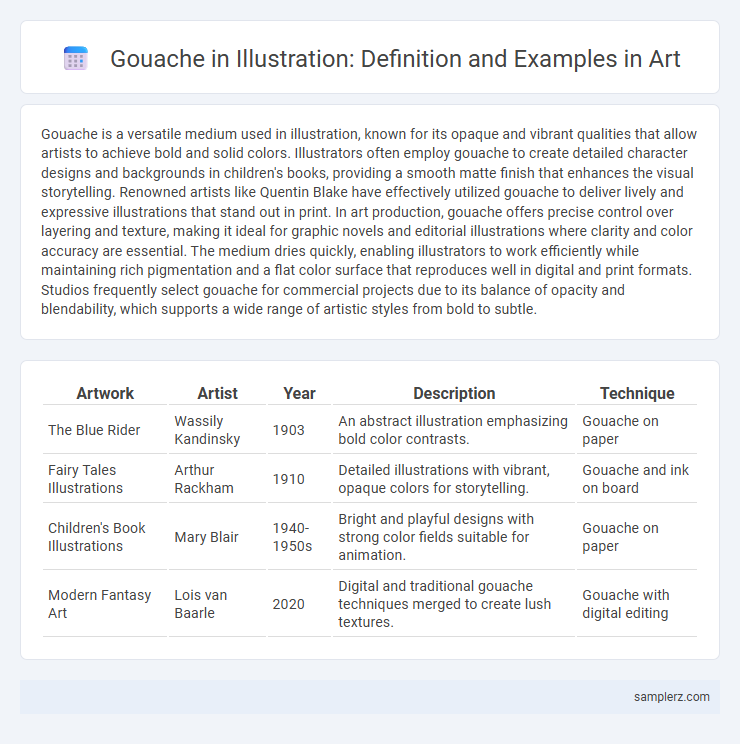 Gouache in Illustration: Definition and Examples in Art