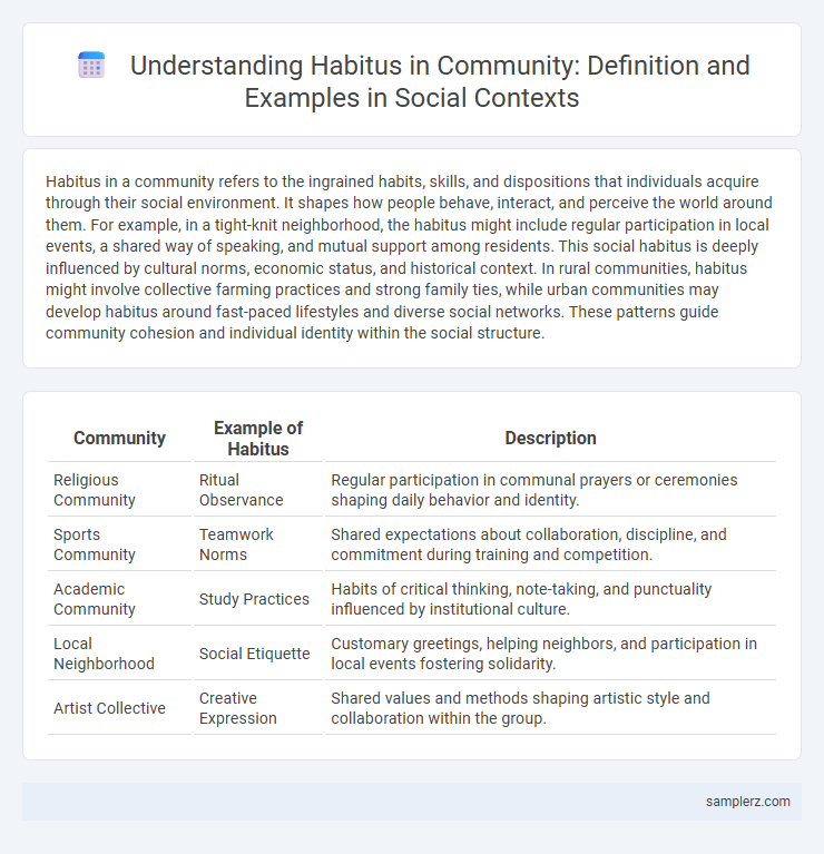 Understanding Habitus in Community: Definition and Examples in Social Contexts