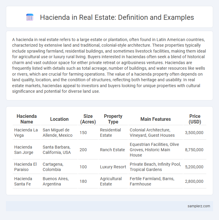Hacienda in Real Estate: Definition and Examples