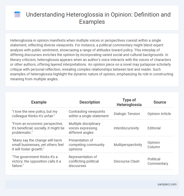 Understanding Heteroglossia in Opinion: Definition and Examples