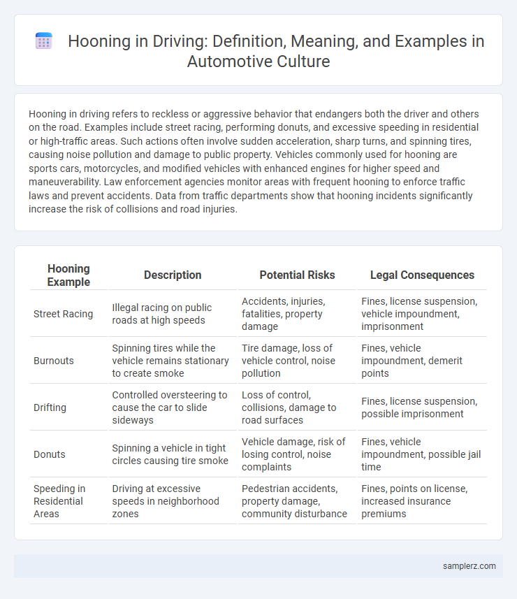 Hooning in Driving: Definition, Meaning, and Examples in Automotive Culture
