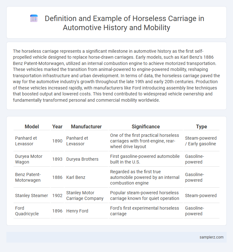 Definition and Example of Horseless Carriage in Automotive History and Mobility