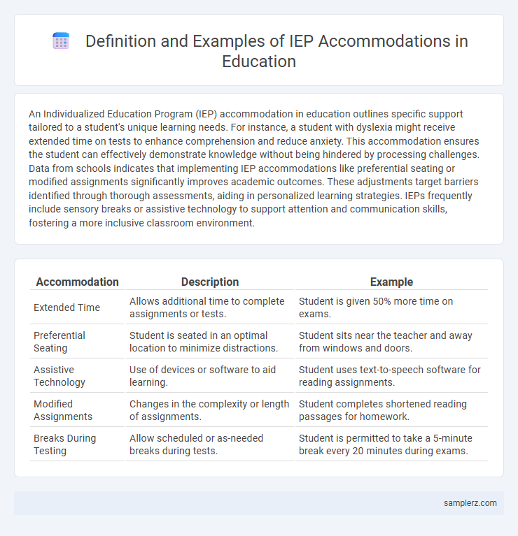 Definition and Examples of IEP Accommodations in Education
