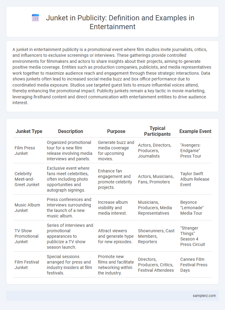 Junket in Publicity: Definition and Examples in Entertainment