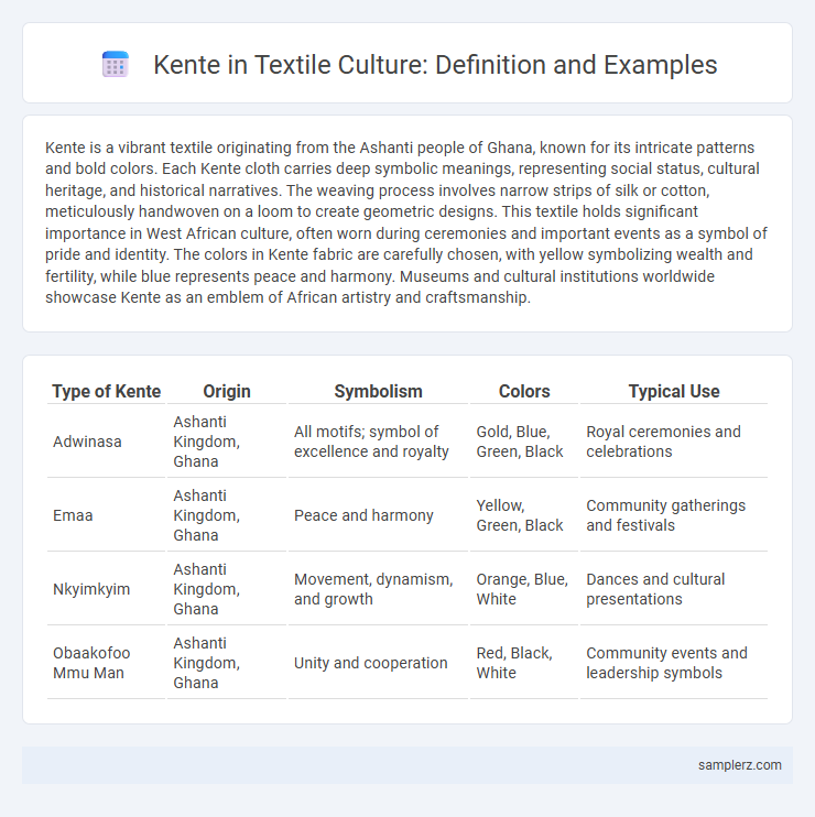 Kente in Textile Culture: Definition and Examples