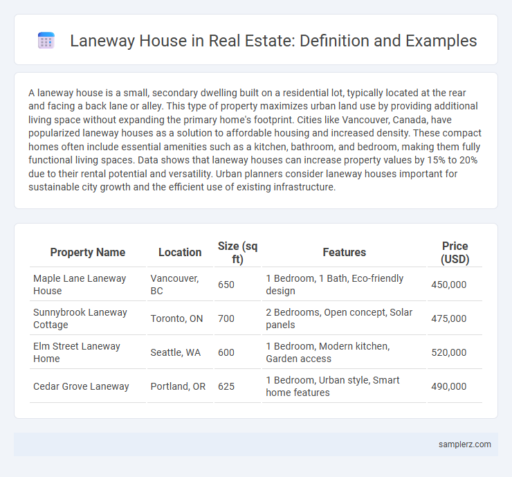 Laneway House in Real Estate: Definition and Examples