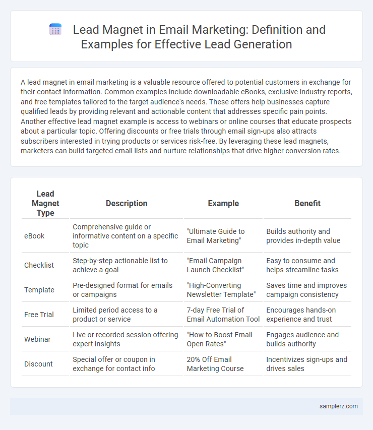 Lead Magnet in Email Marketing: Definition and Examples for Effective Lead Generation