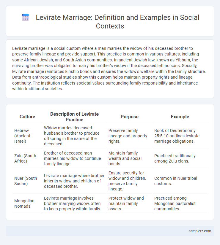 Levirate Marriage: Definition and Examples in Social Contexts