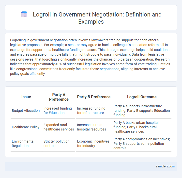 Logroll in Government Negotiation: Definition and Examples
