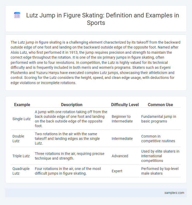 Lutz Jump in Figure Skating: Definition and Examples in Sports