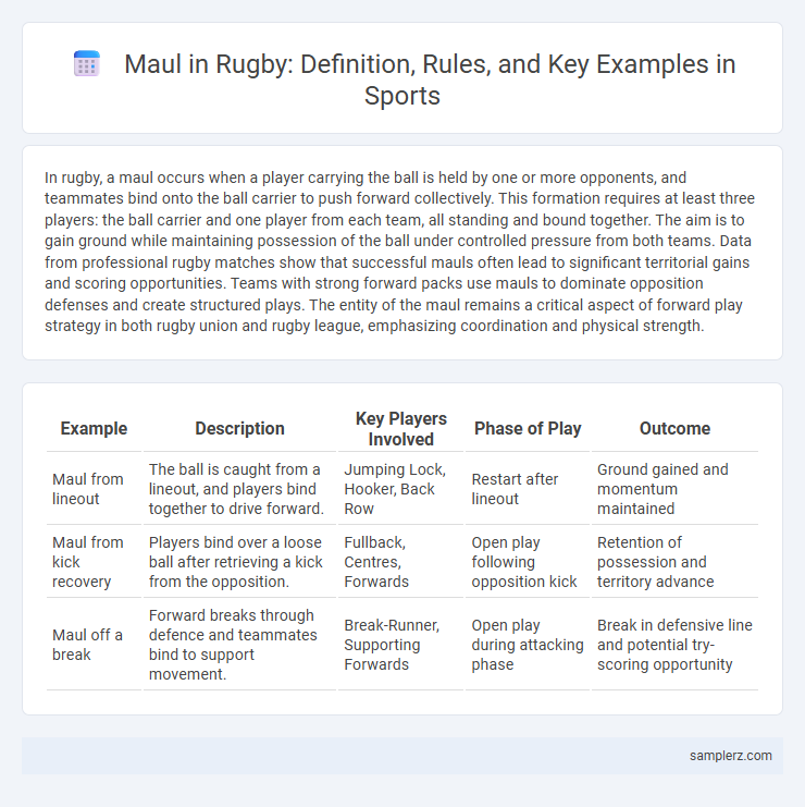 Maul in Rugby: Definition, Rules, and Key Examples in Sports