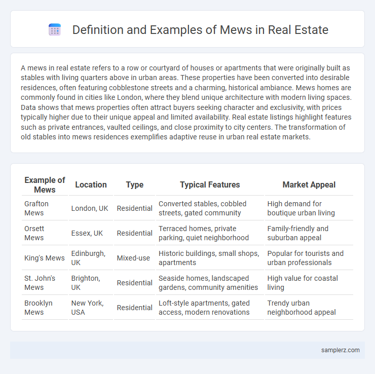 Definition and Examples of Mews in Real Estate