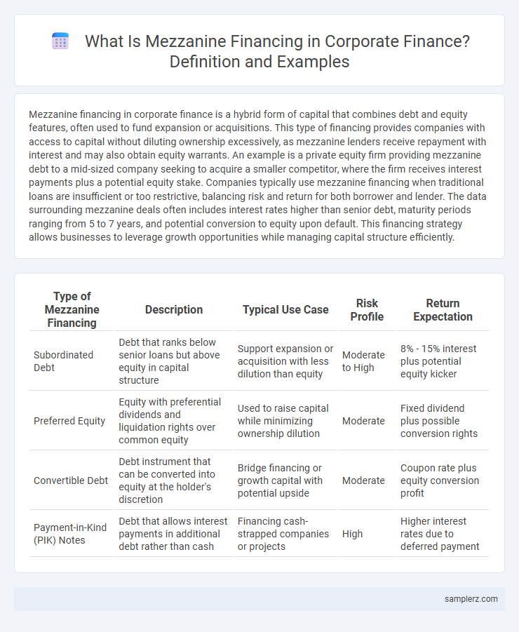 What Is Mezzanine Financing in Corporate Finance? Definition and Examples