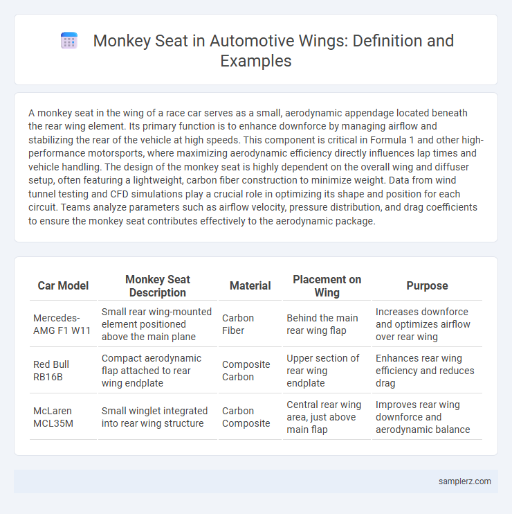 Monkey Seat in Automotive Wings: Definition and Examples