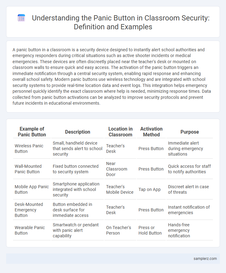 Understanding the Panic Button in Classroom Security: Definition and Examples