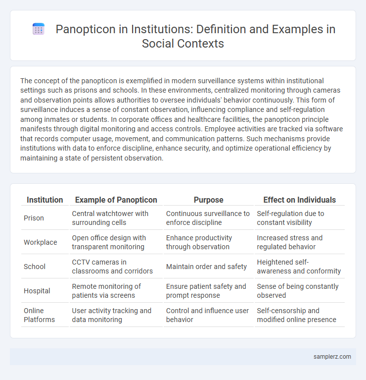 Panopticon in Institutions: Definition and Examples in Social Contexts