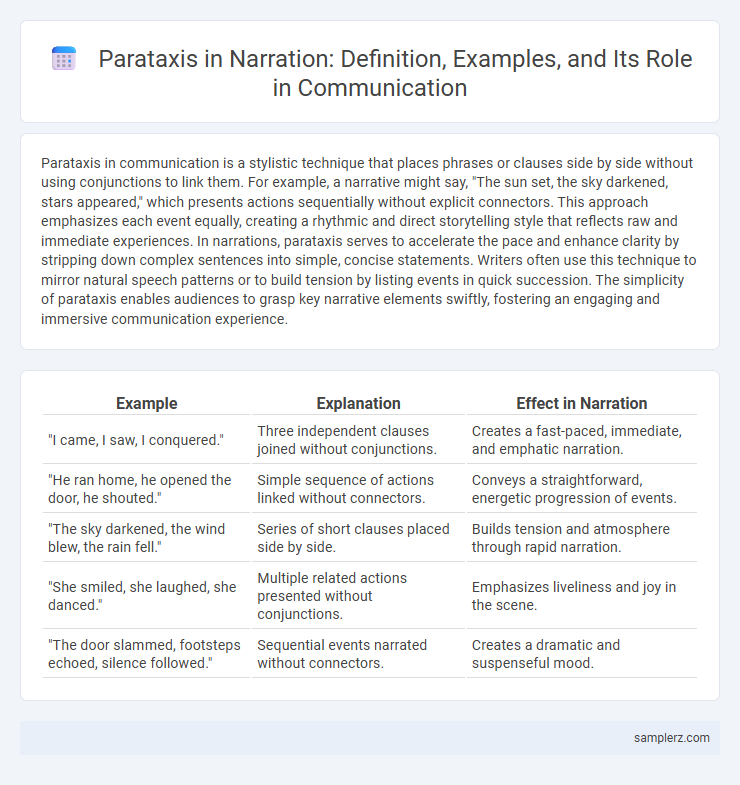 Parataxis in Narration: Definition, Examples, and Its Role in Communication